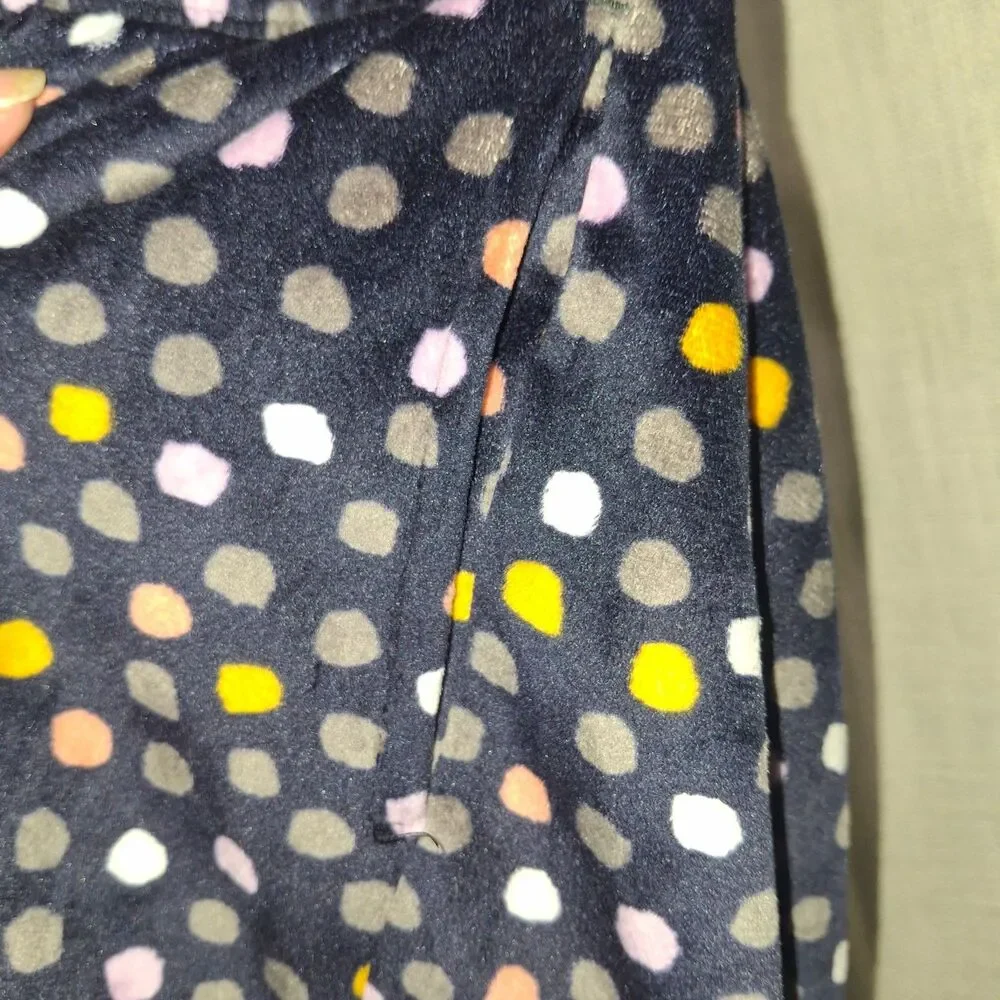 Cuddl Duds XL Fleece Polka Dot Jogger Pajama Pants Side Pockets Fleecewear